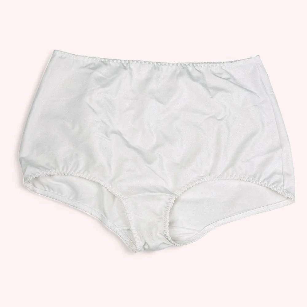 Vintage Vanity Fair Granny Panties White Nylon Spandex 40-211 XXXL Slimming
